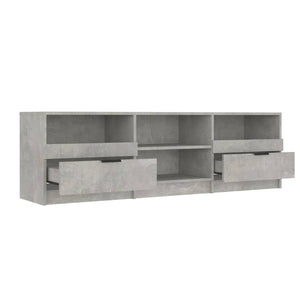 Έπιπλο Τηλεόρασης Γκρι Σκυροδέματος 150x33,5x45 εκ. Επεξ. Ξύλο