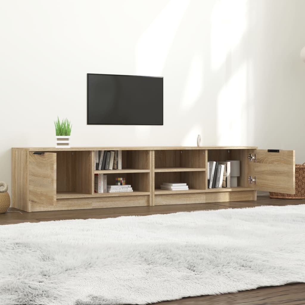 Έπιπλα Τηλεόρασης 2 τεμ. Sonoma Δρυς 80x35x36,5 εκ. Επεξ. Ξύλο