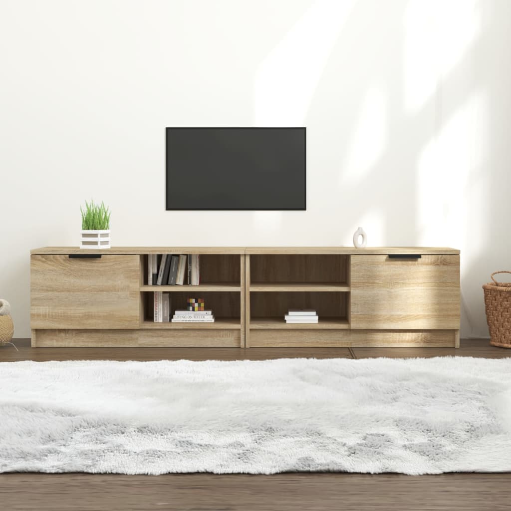 Έπιπλα Τηλεόρασης 2 τεμ. Sonoma Δρυς 80x35x36,5 εκ. Επεξ. Ξύλο