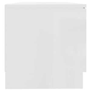 Έπιπλα Τηλεόρασης 2 τεμ. Γυαλιστ. Λευκό80x35x36,5εκ. Επεξ. Ξύλο