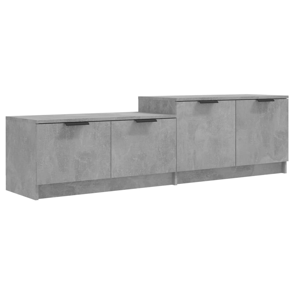 Έπιπλο Τηλεόρασης Γκρι Σκυροδέματος 158,5x36x45 εκ. Επεξ. Ξύλο