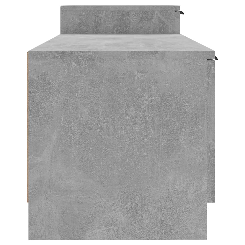 Έπιπλο Τηλεόρασης Γκρι Σκυροδέματος 158,5x36x45 εκ. Επεξ. Ξύλο