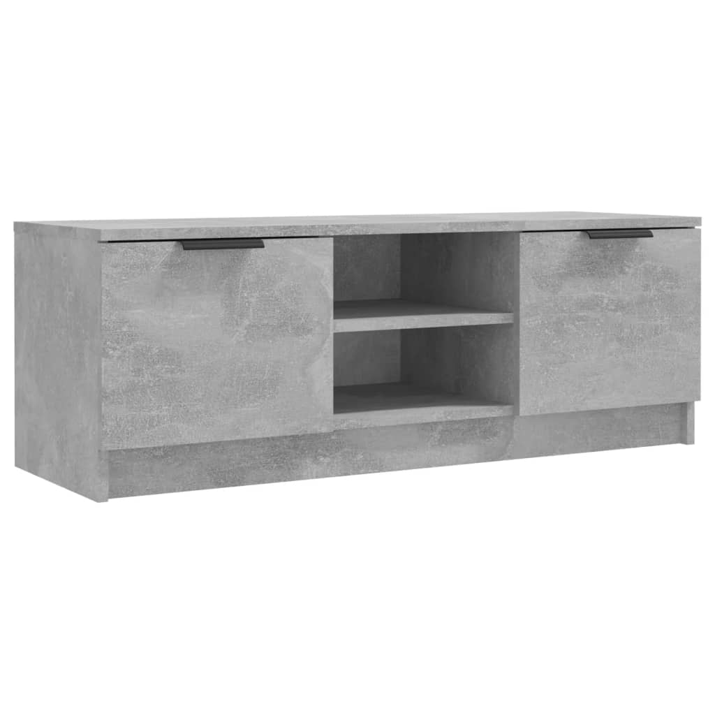 Έπιπλο Τηλεόρασης Γκρι Σκυροδέματος 102x35x36,5 εκ. Επεξ. Ξύλο