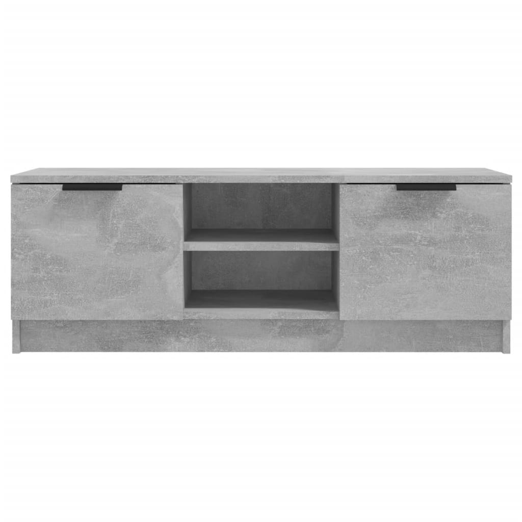 Έπιπλο Τηλεόρασης Γκρι Σκυροδέματος 102x35x36,5 εκ. Επεξ. Ξύλο