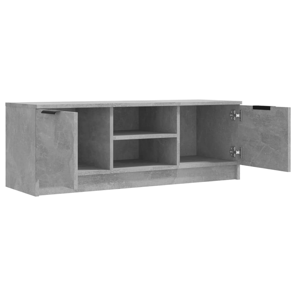 Έπιπλο Τηλεόρασης Γκρι Σκυροδέματος 102x35x36,5 εκ. Επεξ. Ξύλο