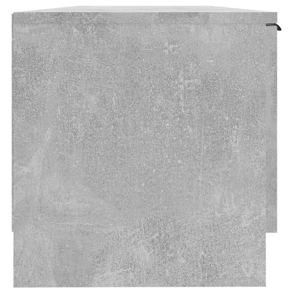 Έπιπλο Τηλεόρασης Γκρι Σκυροδέματος 102x35x36,5 εκ. Επεξ. Ξύλο