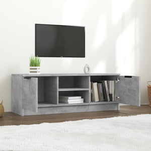 Έπιπλο Τηλεόρασης Γκρι Σκυροδέματος 102x35x36,5 εκ. Επεξ. Ξύλο
