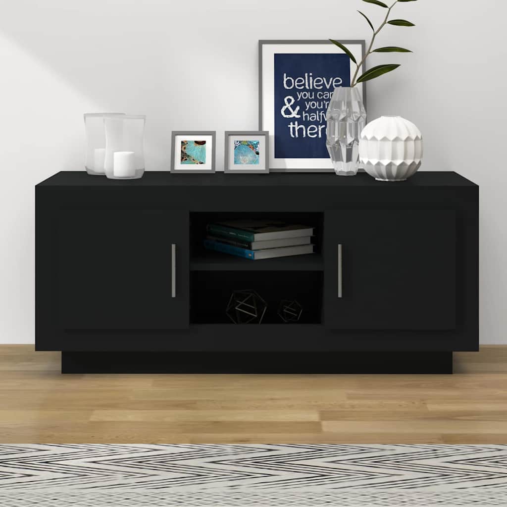 Έπιπλο Τηλεόρασης Μαύρο 102x35x45 εκ. Επεξεργασμένο Ξύλο