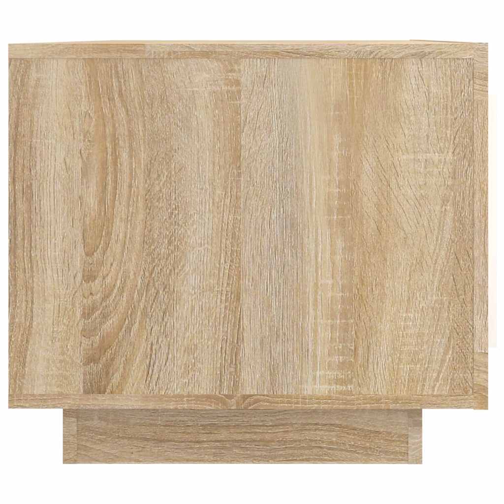 Τραπεζάκι Σαλονιού Λευκό & Sonoma Δρυς 102x50x45 εκ. Επεξ. Ξύλο