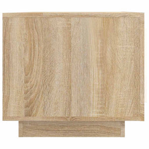 Τραπεζάκι Σαλονιού Λευκό & Sonoma Δρυς 102x50x45 εκ. Επεξ. Ξύλο