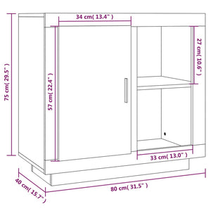 Μπουφές Λευκός 80 x 40 x 75 εκ.