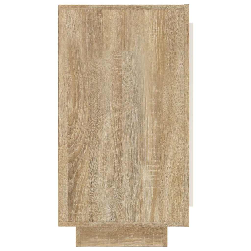 Συρταριέρα Λευκή/Sonoma Δρυς 80x40x75 εκ.