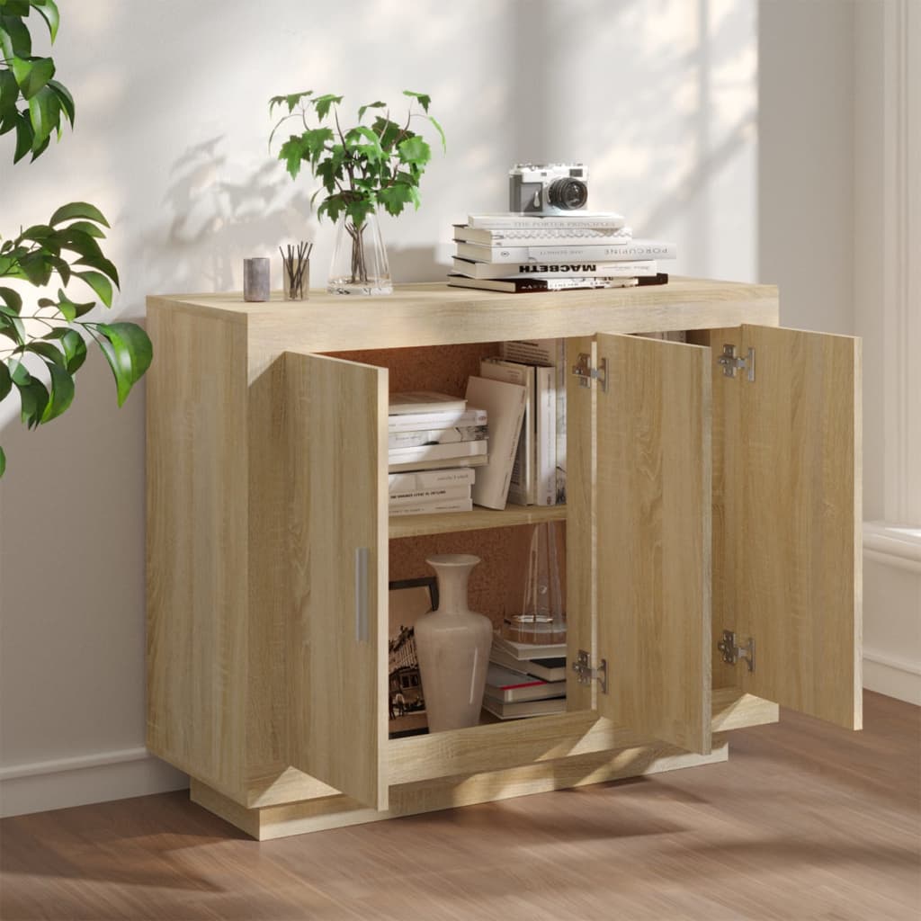 Συρταριέρα Sonoma Δρυς 92x35x75 εκ. Επεξεργασμένο Ξύλο - Pakobazaar