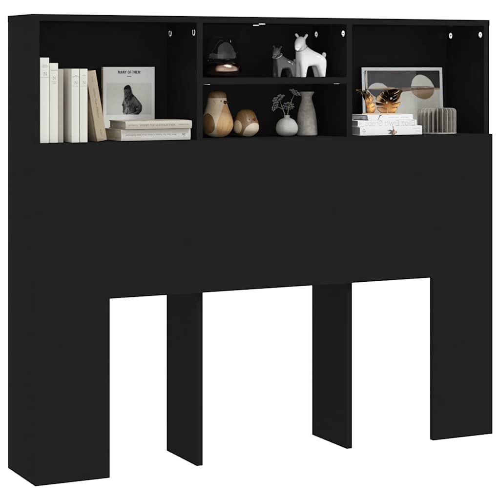 Κεφαλάρι Με Αποθηκευτικό Χώρο Μαύρο 120 x 19 x 103,5 εκ. - Pakobazaar