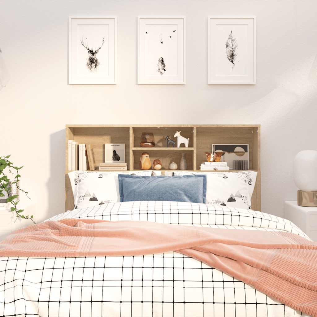Κεφαλάρι Με Αποθηκευτικό Χώρο Sonoma Δρυς 120 x 19 x 103,5 εκ.