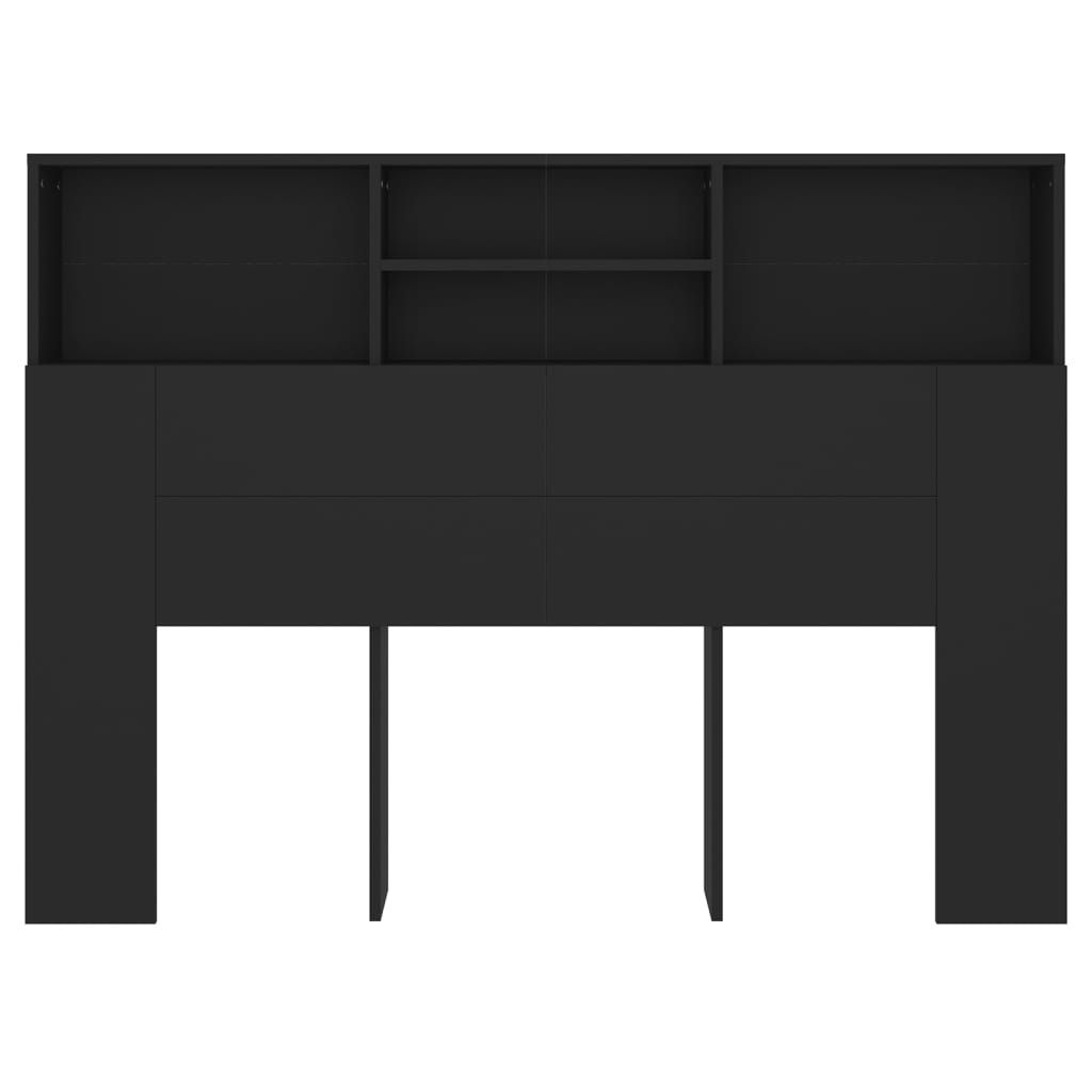 Κεφαλάρι Με Αποθηκευτικό Χώρο Μαύρο 140 x 19 x 103,5 εκ.