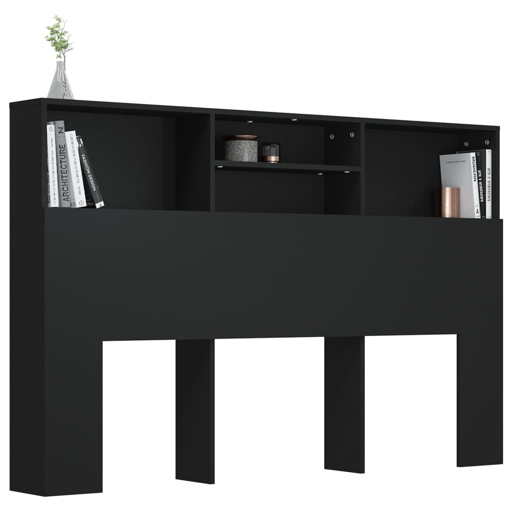 Κεφαλάρι Με Αποθηκευτικό Χώρο Μαύρο 160 x 19 x 103,5 εκ. - Pakobazaar