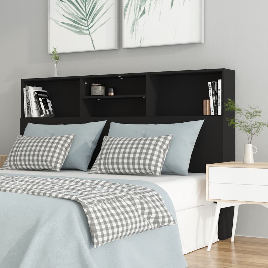 Κεφαλάρι Με Αποθηκευτικό Χώρο Μαύρο 160 x 19 x 103,5 εκ. - Pakobazaar