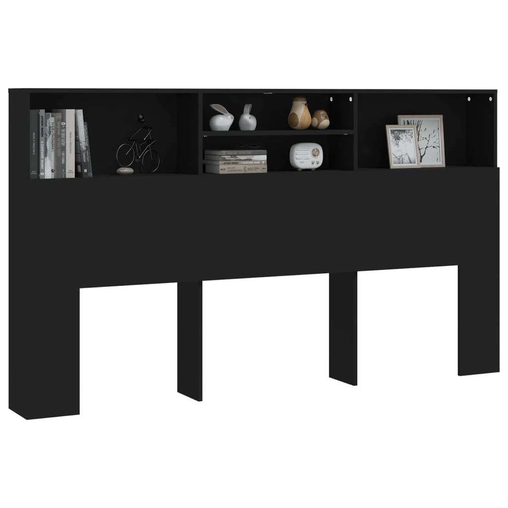 Κεφαλάρι Με Αποθηκευτικό Χώρο Μαύρο 180 x 19 x 103,5 εκ.