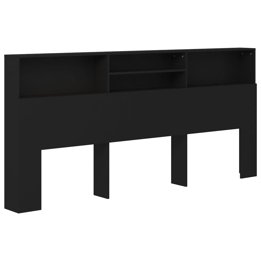 Κεφαλάρι Με Αποθηκευτικό Χώρο Μαύρο 220 x 19 x 103,5 εκ.