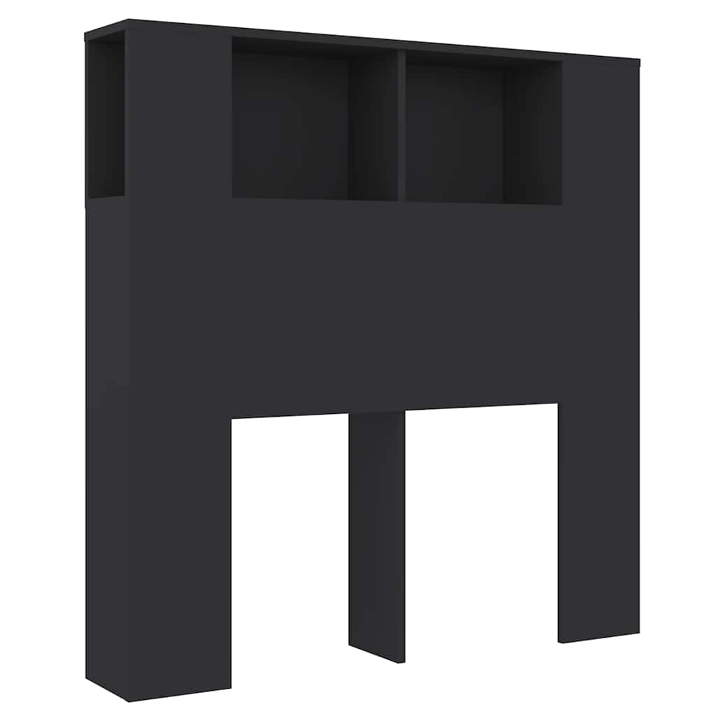 Κεφαλάρι Με Αποθηκευτικό Χώρο Μαύρο 100 x 18,5 x 102,5 εκ.