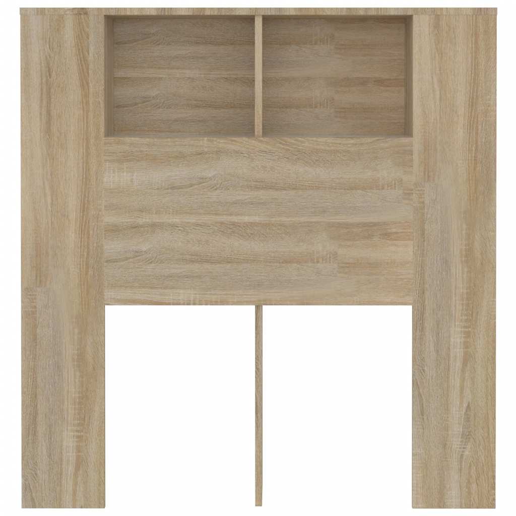 Κεφαλάρι Με Αποθ. Χώρο Λευκό/Sonoma Δρυς 100 x 18,5 x 102,5 εκ. - Pakobazaar