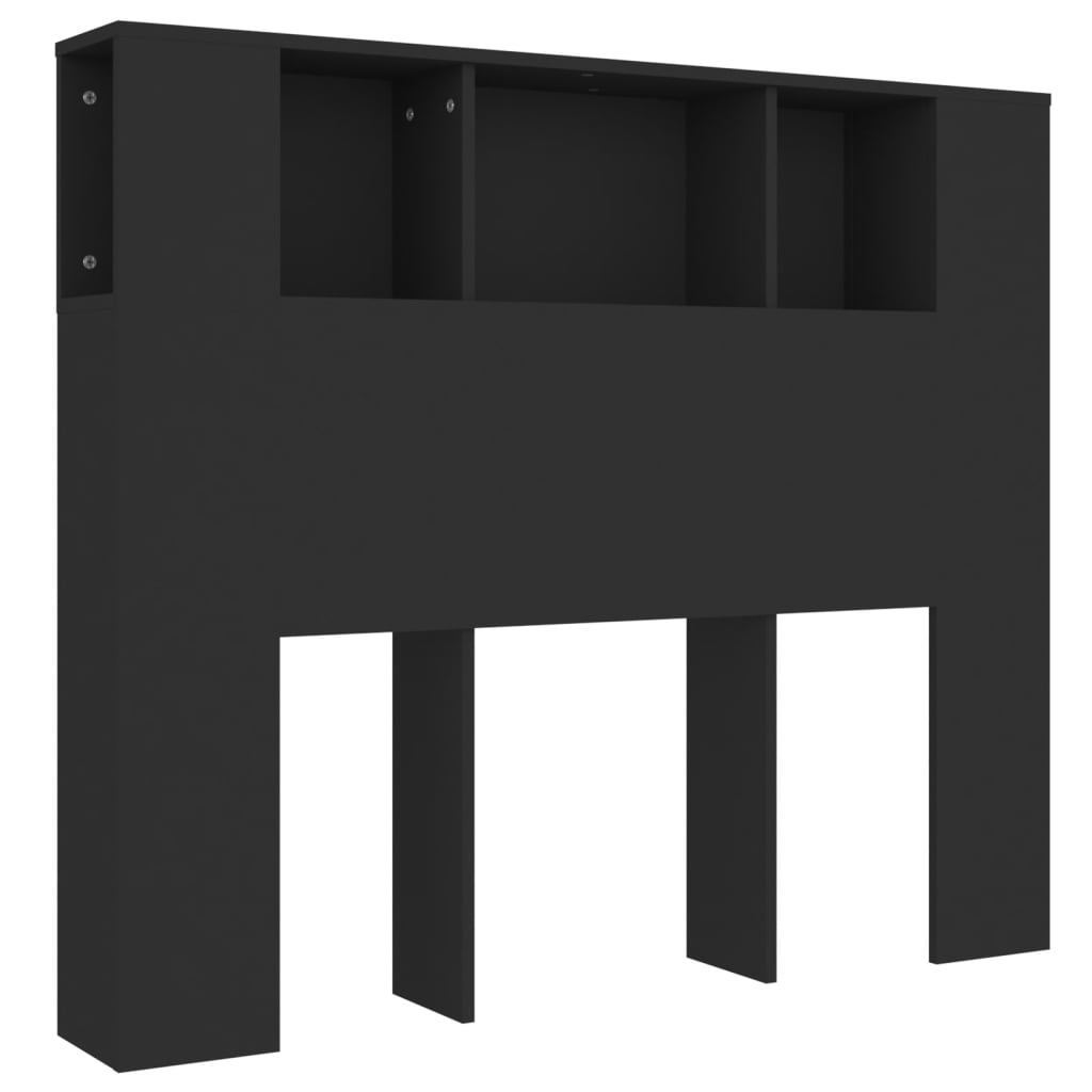 Κεφαλάρι Με Αποθηκευτικό Χώρο Μαύρο 120 x 18,5 x 102,5 εκ.