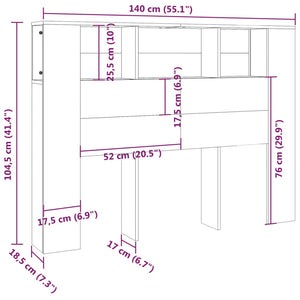 Κεφαλάρι Με Αποθηκευτικό Χώρο Λευκό 140 x 18,5 x 104,5 εκ. - Pakobazaar