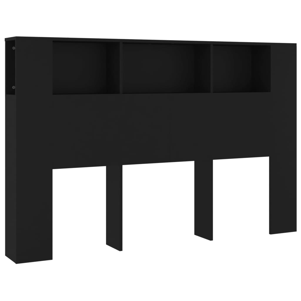 Κεφαλάρι Με Αποθηκευτικό Χώρο Μαύρο 160 x 18,5 x 104,5 εκ.