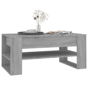 Τραπεζάκι Σαλονιού Γκρι Sonoma 102x55x45 εκ. Επεξεργασμένο Ξύλο - Pakobazaar