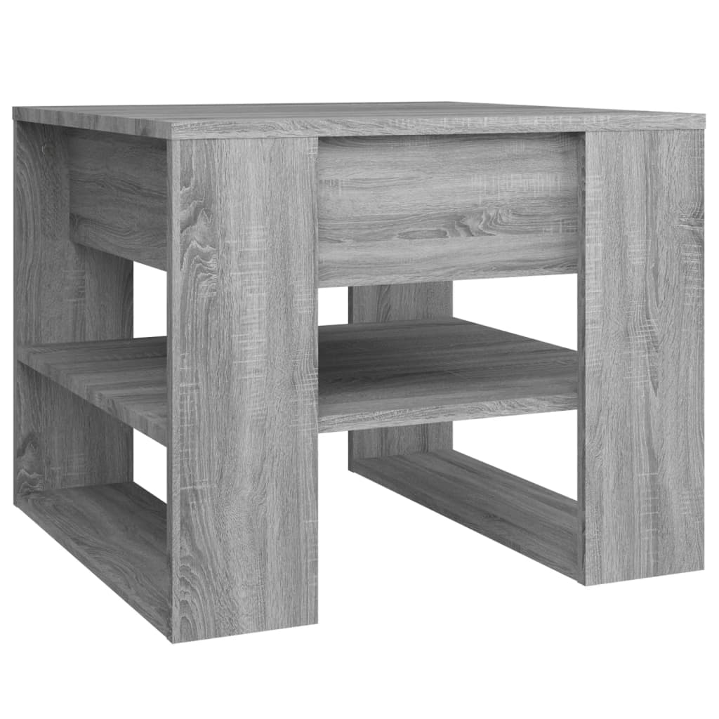 Τραπεζάκι Σαλονιού Γκρι Sonoma 55,5x55x45εκ. Επεξεργασμένο Ξύλο