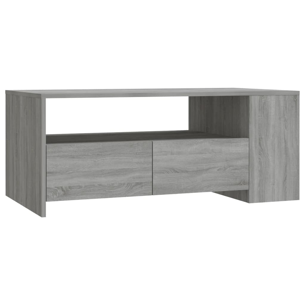 Τραπεζάκι Σαλονιού Γκρι Sonoma 102x55x42 εκ. Επεξεργασμένο Ξύλο