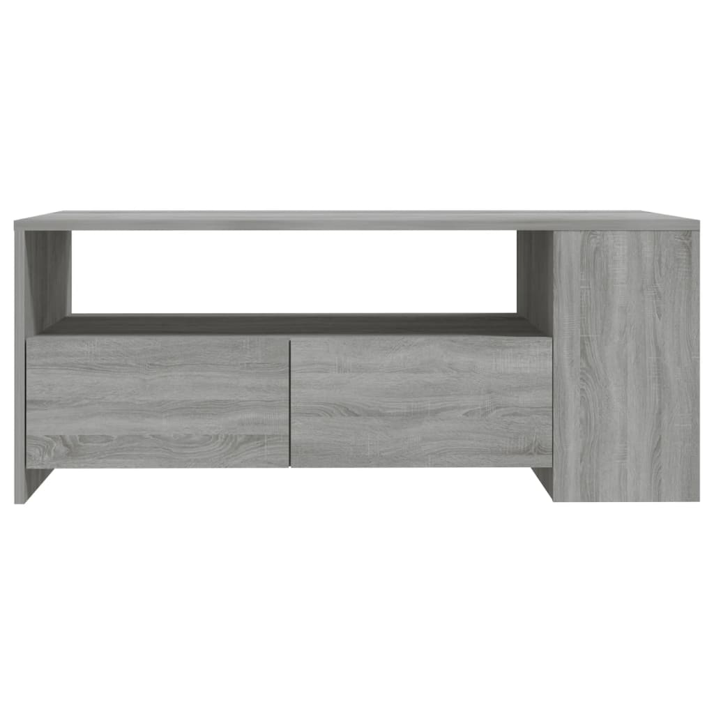 Τραπεζάκι Σαλονιού Γκρι Sonoma 102x55x42 εκ. Επεξεργασμένο Ξύλο