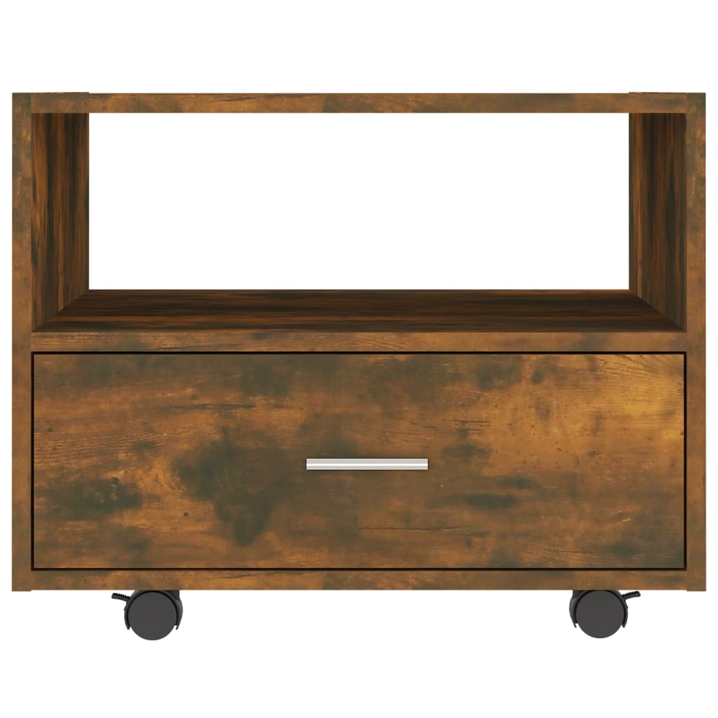 Τραπεζάκι Σαλονιού Καπνιστή Δρυς 55 x 55 x 40 εκ. Επεξεργ. Ξύλο - Pakobazaar