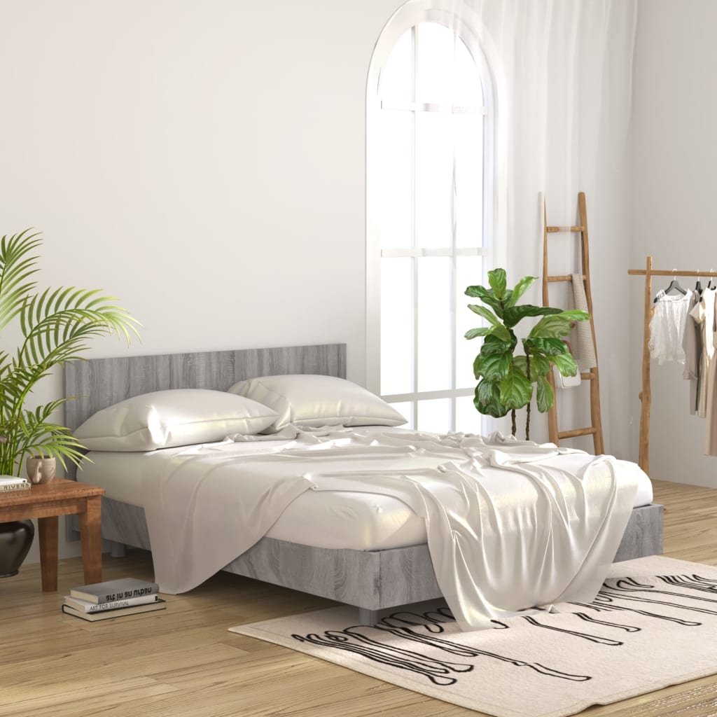 Κεφαλάρι Κρεβατιού Γκρι Sonoma 160x1,5x80 εκ. Επεξεργ. Ξύλο - Pakobazaar