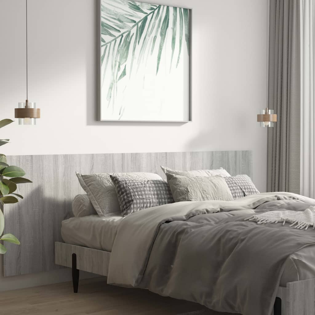 Κεφαλάρι Κρεβατιού Γκρι Sonoma 240x1,5x80 εκ. Επεξεργ. Ξύλο