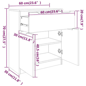Ντουλάπι Καπνιστή Δρυς 60 x 30 x 70 εκ. από Επεξεργασμένο Ξύλο - Pakobazaar