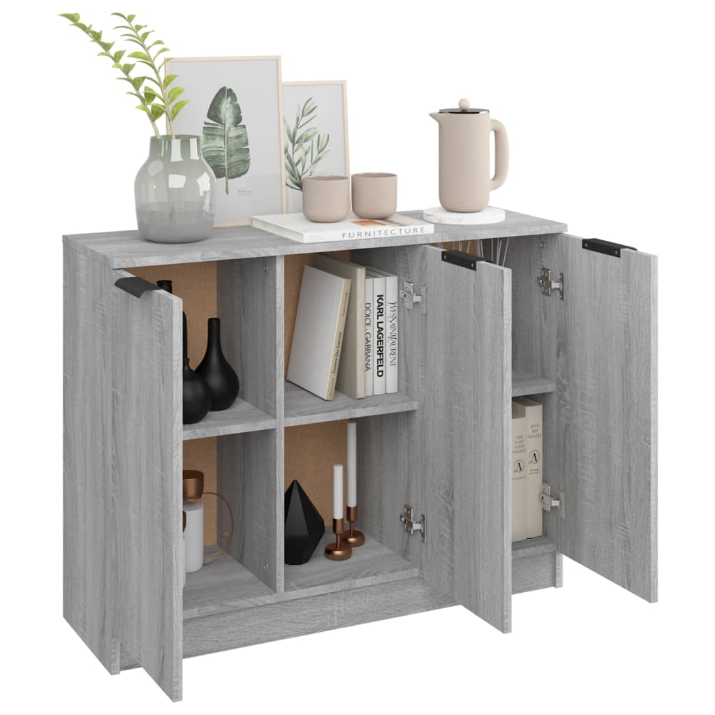 Ντουλάπι Γκρι Sonoma 90,5 x 30 x 70 εκ. από Επεξεργασμένο Ξύλο