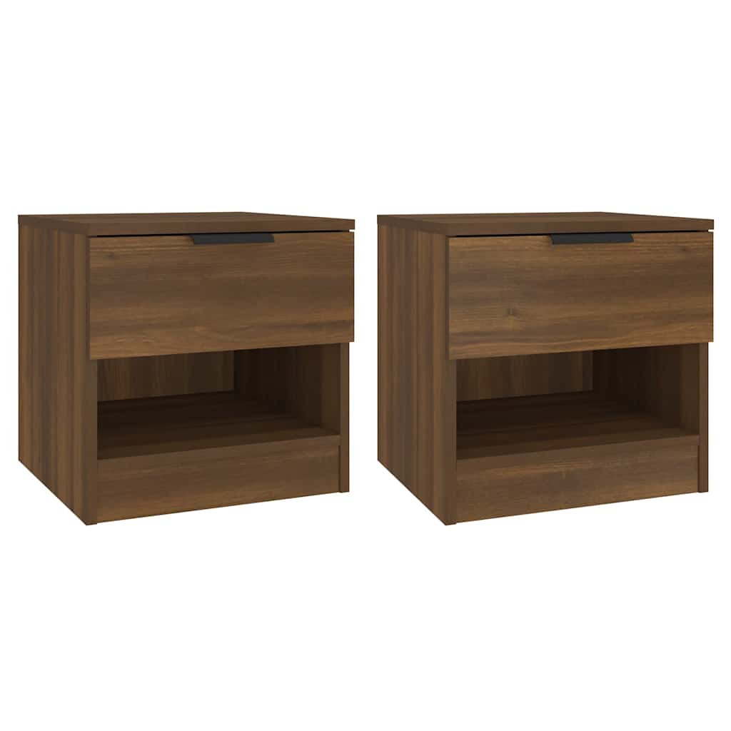 Κομοδίνα 2 pcs 40 x 39 x 40 εκ. Επεξεργασμένο ξύλο