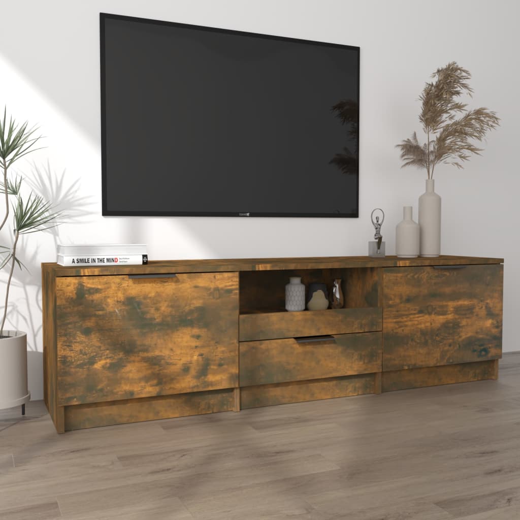 Έπιπλο Τηλεόρασης Καπνιστή Δρυς 140x35x40 εκ Επεξεργασμένο Ξύλο - Pakobazaar