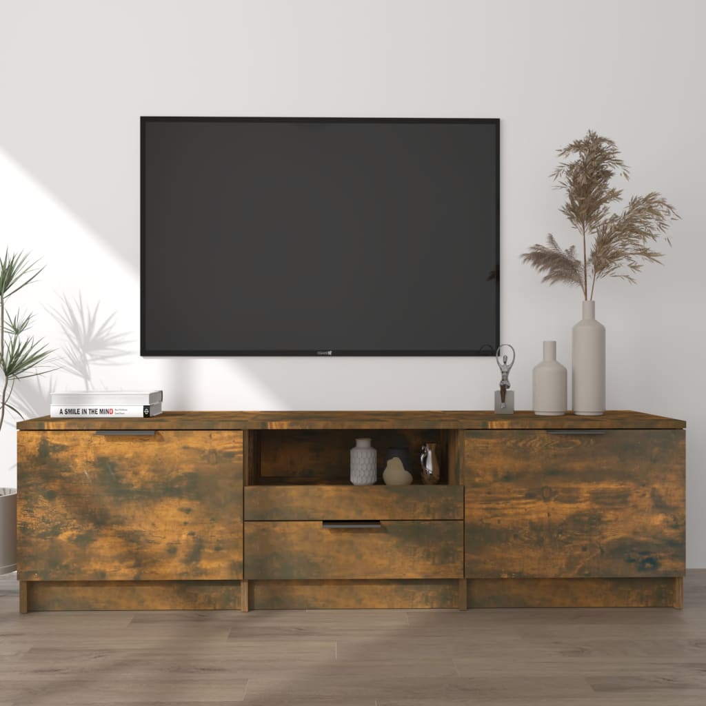 Έπιπλο Τηλεόρασης Καπνιστή Δρυς 140x35x40 εκ Επεξεργασμένο Ξύλο - Pakobazaar
