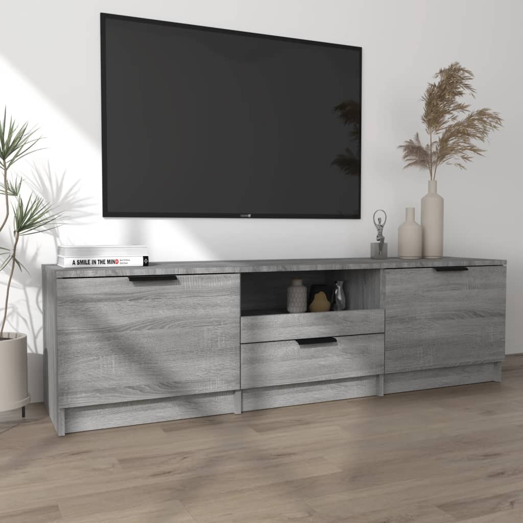 Έπιπλο Τηλεόρασης Γκρι Sonoma 140x35x40 εκ. Επεξεργασμένο Ξύλο - Pakobazaar