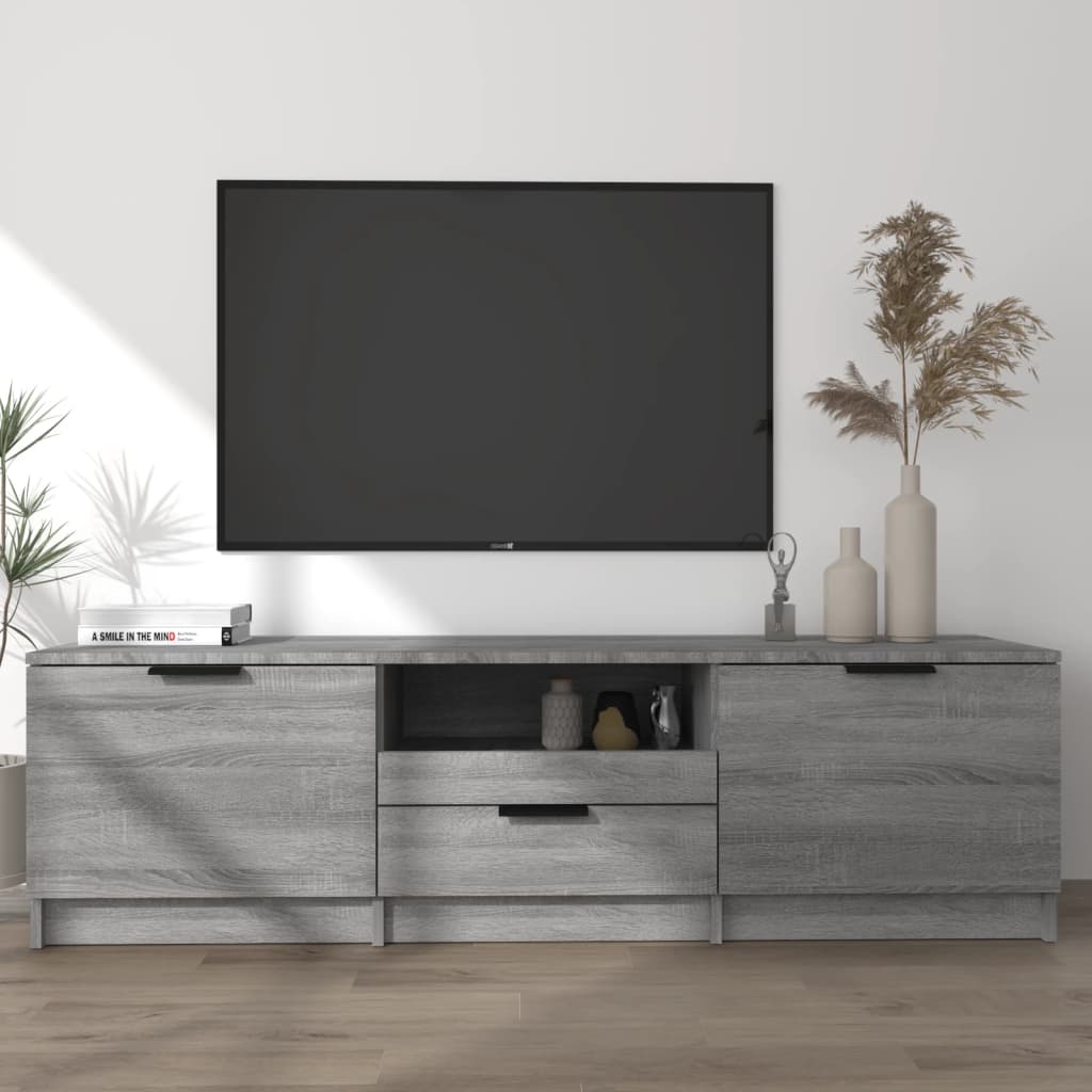 Έπιπλο Τηλεόρασης Γκρι Sonoma 140x35x40 εκ. Επεξεργασμένο Ξύλο - Pakobazaar