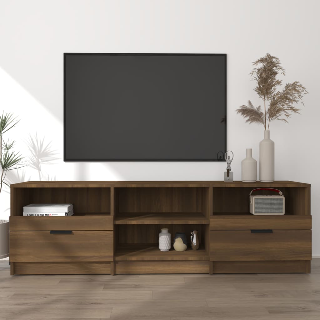 Έπιπλο Τηλεόρασης Καφέ Δρυς 150x33,5x45 εκ. Επεξεργασμένο Ξύλο