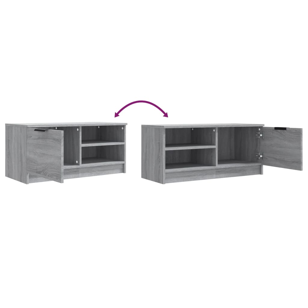 Έπιπλο Τηλεόρασης Γκρι Sonoma 80x35x36,5 εκ. Επεξεργασμένο Ξύλο - Pakobazaar