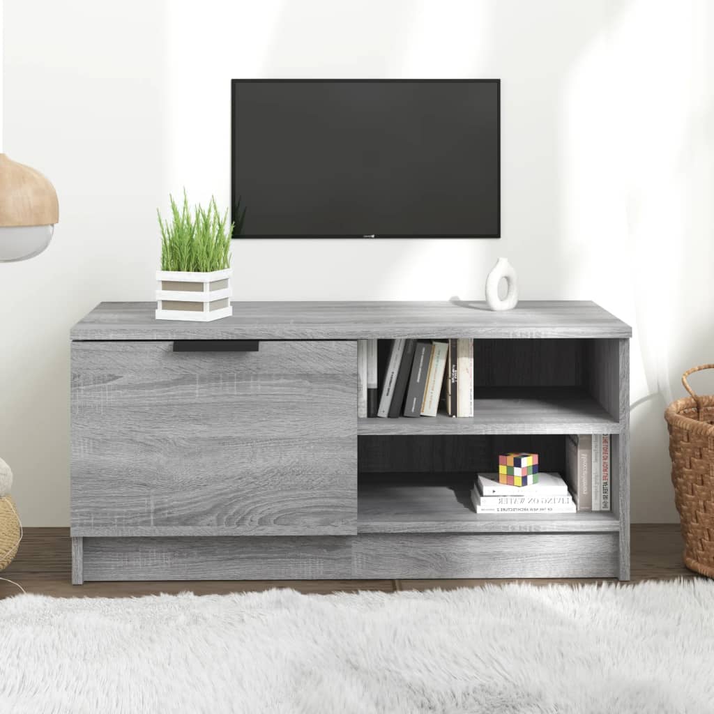 Έπιπλο Τηλεόρασης Γκρι Sonoma 80x35x36,5 εκ. Επεξεργασμένο Ξύλο - Pakobazaar