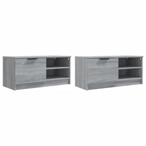 Έπιπλα Τηλεόρασης 2 τεμ. Γκρι Sonoma 80x35x36,5 εκ. Επεξ. Ξύλο