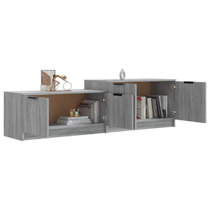 Έπιπλο Τηλεόρασης Γκρι Sonoma 158,5x36x45εκ. Επεξεργασμένο Ξύλο