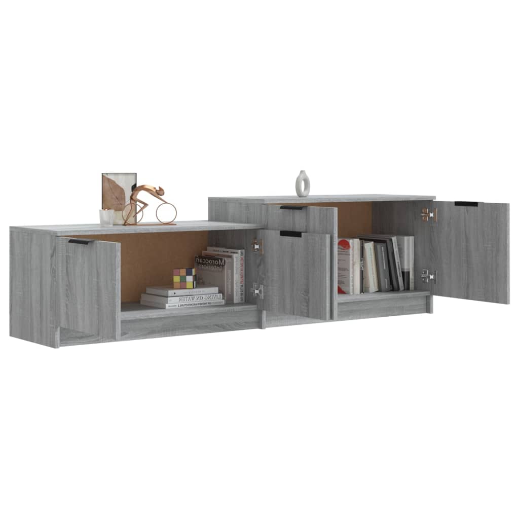 Έπιπλο Τηλεόρασης Γκρι Sonoma 158,5x36x45εκ. Επεξεργασμένο Ξύλο