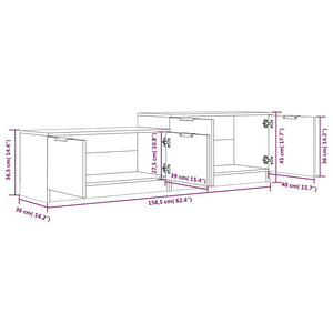Έπιπλο Τηλεόρασης Γκρι Sonoma 158,5x36x45εκ. Επεξεργασμένο Ξύλο